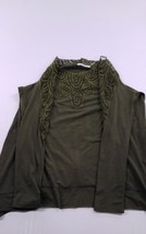 Amaryllis Olive Crochet-Accent Long-Sleeve Tunic Green XL - $17.95