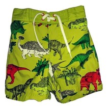 Old Navy Swim Trunks Boys 6-12 Months Green Shorts Swimwear Dinosaurs Mesh - $9.99