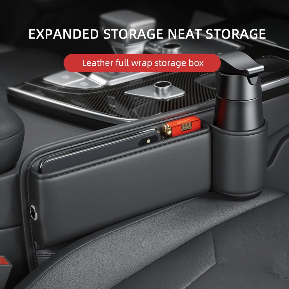 Multifunction Car Seat Gap Leak-proof Storage Bag For Car Seat Gap Filler With - £18.88 GBP