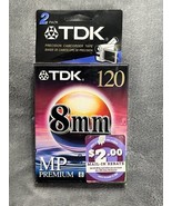 Lot of 2 TDK 8mm MP Premium Camcorder Tape NEW 120 Minutes P6-120MP NEW ... - $23.00