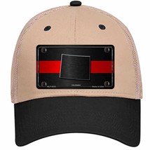 Colorado Thin Red Line Novelty Khaki Mesh License Plate Hat - £23.31 GBP