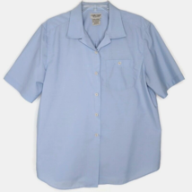 Cabin Creek Womens Shirt Size Large Short Sleeve Button Up Collared Soli... - $13.97