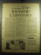 1974 Psychology Today Magazine Ad - Presenting the invisible university - £14.78 GBP