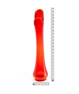 Vintage LE Smith Swung Glass Vase Red/Orange - $7,314.78 MXN