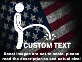 Stick Figure Peeing on Custom Text Car Van Truck Decal Bumper Sticker - £5.26 GBP+