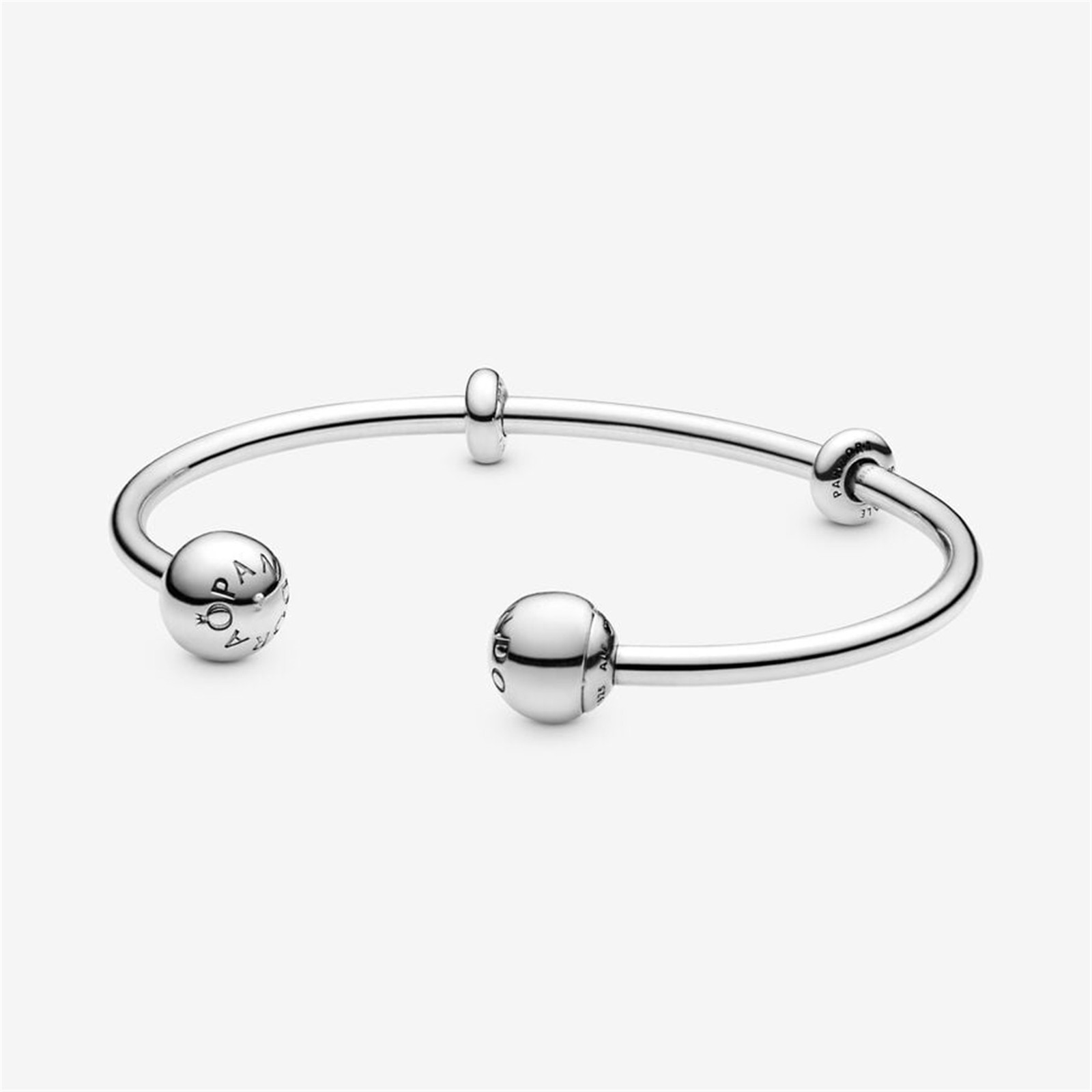 S925 Sterling Silver Moments Open Bangle,For Fit Friends Gift,Gift for Her