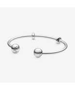 S925 Sterling Silver Moments Open Bangle,For Fit Friends Gift,Gift for Her - $27.34 CAD