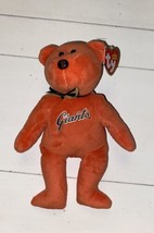 TY MLB 8&quot; San Francisco Giants Orange Beanie Baseball Bear New with heart tags - £8.73 GBP