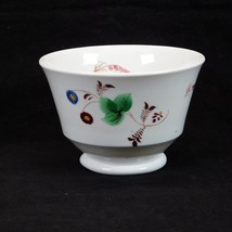 Vintage English White Hand Painted Floral Design Porcelain Finger Bowl 2.5&quot; - $19.35