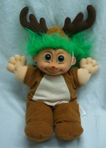 Russ Vintage Troll As Rudolph The Red Nose Reindeer 15&quot; Plush Stuffed Doll - £31.15 GBP