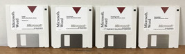 Set Lot 4 Vtg 1984-1991 Microsoft Word Apple Macintosh Series Floppy Disks - £781.84 GBP