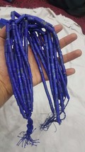 Grade A Quality Famous Un polished tubular Lapis Lazuli beads string 10 pcs - £143.32 GBP