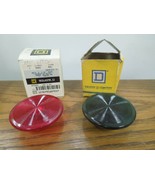 Square D 1-9001R21 &amp; 1-9001G21 Red &amp; Green Mushroom Button Kit 2 1/4&quot; Di... - $558.95 MXN