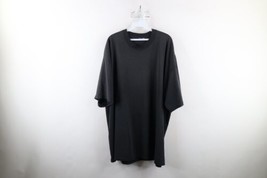 Vintage 90s Streetwear Mens 3XL Distressed Faded Blank T-Shirt Black Cotton - $39.55