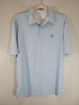 Masters Tech Golf Polo Shirt Men Medium Blue White Short Sleeve Performa... - $28.45