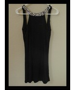 Body Language Paris Black Rhinestones Dress Open Back Size Small - €25,57 EUR