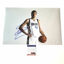 Dirk Nowitzki signed 12x18 photo PSA/DNA Dallas Mavericks Autographed - £156.72 GBP