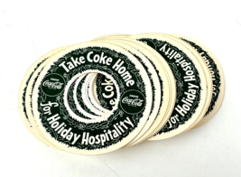 56 Vintage 1970 Coca-Cola Holiday Bottle Neck Hanger Round Disc Take Coke Home - £13.08 GBP