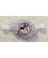 White 1/2&quot; Lace Infant or Child headband With Mickey Mouse on a Lavender... - £5.47 GBP