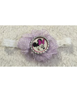 White 1/2&quot; Lace Infant or Child headband With Mickey Mouse on a Lavender... - £5.58 GBP