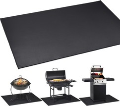 Cvtayn Under Bbq Grill Mat For Outdoor Charcoal, Flat Top,, Fire Pit Mat - £34.55 GBP