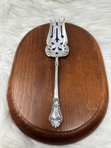 Antique Sterling Silver Cold Meet Fork 6-3/4” Momogrammed - £41.23 GBP