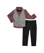 Wonder Nation Baby Boy Button-Up Shirt, Vest, Bowtie and Pants Size 12 M... - £17.07 GBP