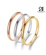 Womens Stainless Steel Fashion Ring Thin Stackable Ring 2mm-6mm Size 5/6... - £6.80 GBP+