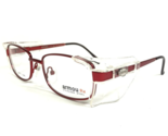 Armourx Eyeglasses Frames 7014P BRG Red Rectangular Full Rim Z87-2+ 53-1... - $55.91