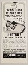 1953 Print Ad Justrite Yellow Flash 8 Flashlights Made in Chicago,IL - £7.80 GBP