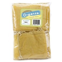 Lot of 50 Yellow Drawstring Organza Storage Bags - £16.71 GBP