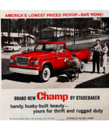 1960 Studebaker Champ Pickup Truck Advertisement Automobilia Vintage DWXX2 - $314.38 MXN