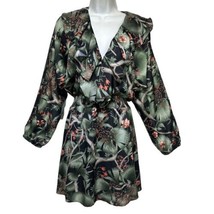 H&amp;M × Johanna Ortiz Green Floral Print Long Sleeve Mini dress Size XS - $29.69