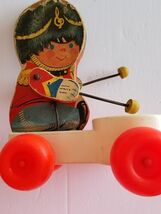 1967 Vintage Fisher Price Drummer Boy ~ Pull Toy ~ Wooden ~ Plastic ~ #634 - $30.00