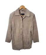 Bernardo Collection Women&#39;s Button Front Suede Leather Jacket Coat Medium - $32.00