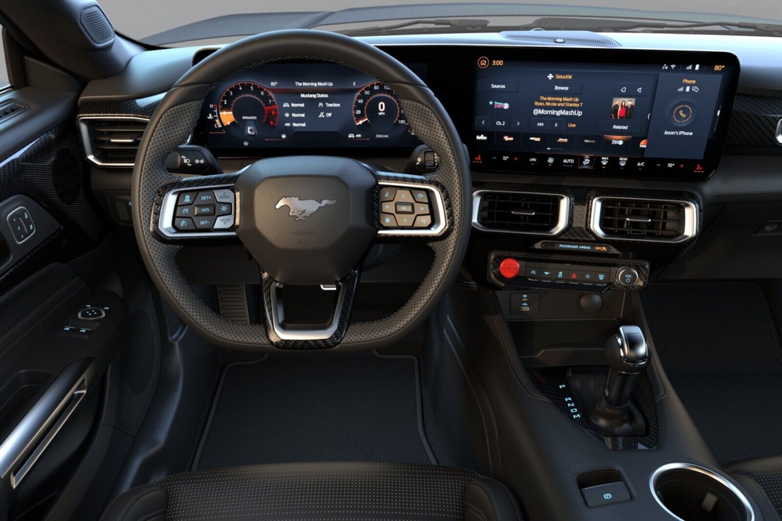 2024 Ford Mustang GT interior black | 24x36 inch POSTER | sports car - $22.43