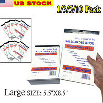 Large 50 Set Sales Book Order Receipt Invoice Carbonless Copy  5.5&quot; X 8.5&quot; - $6.92+