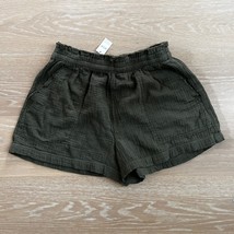 Aerie High Waisted Pool to Party Shorts Olive Green Medium NWT - £27.05 GBP