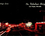 Greetings From Il Favoloso Striscia Las Vegas Nevada Nv Cromo Cartolina A5 - $3.03