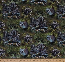 Cotton Raccoons Masked Bandits Animals Wildlife Fabric Print by the Yard D470.24 - £7.86 GBP