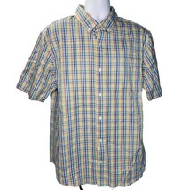Duluth Trading Relaxed Fit Dress Shirt Mens L Colorful Plaid Short Sleev... - £20.89 GBP