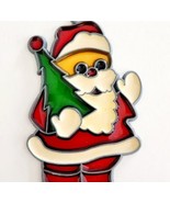 Santa Claus Vintage Christmas Tree Ornament Enamel Resin Filled 4&quot; E34 - $34.16 CAD
