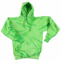 Lime Green Monsoon Hooded Sweatshirt Adult Lg Winter Hoodie Jacket tie-dye #228 - £17.39 GBP