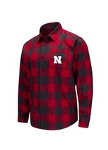 NCAA Nebraska Cornhuskers Plaid Flannel Long Sleeve Shirt Mens Size S Bl... - $15.77