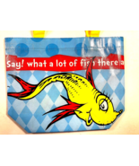 Dr. Seuss &#39;Say, What a Lot of Fish There Are&quot; Vinyl Tote Bag 12&quot; x 10&quot; x... - £11.67 GBP