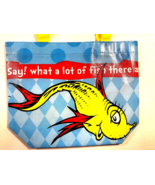 Dr. Seuss &#39;Say, What a Lot of Fish There Are&quot; Vinyl Tote Bag 12&quot; x 10&quot; x... - $14.84