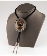 Splendido Argento Sterling Leopardo Diaspro Bolo Cravatta Firmato M Begaye - $692.58