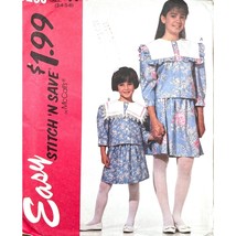 McCalls Sewing Pattern 6269 Top Skirt Girls Size 3-6 Square Collar - £5.72 GBP