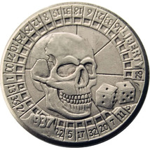 BU(14)Hobo Nickel 1937-D 3-Legged Buffalo Nickel Rare Creative Funny skull - £7.96 GBP