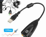 Usb 2.0 External 7.1 Channel Sound Card 3.5Mm Stereo Headphone Adapter L... - $14.99